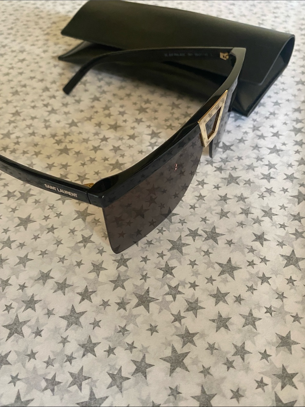 $560 Saint Laurent SL 537 Palace sunglasses black with gold - Picture 7 of 7
